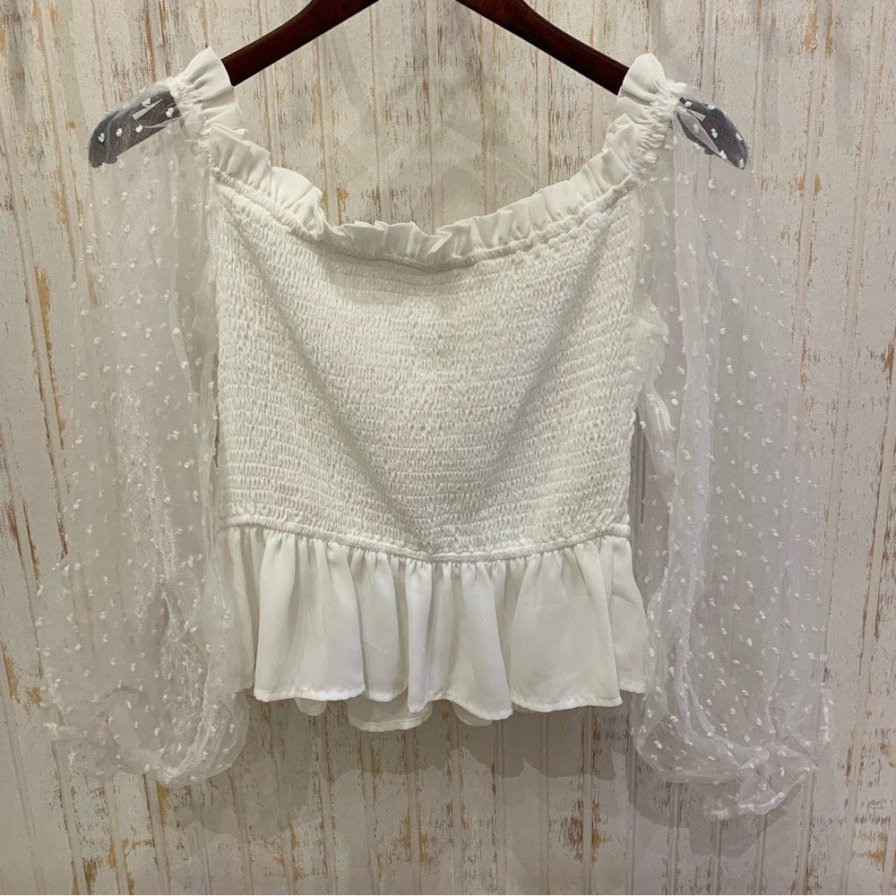 Smocked Off the Shoulder Top